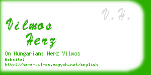 vilmos herz business card